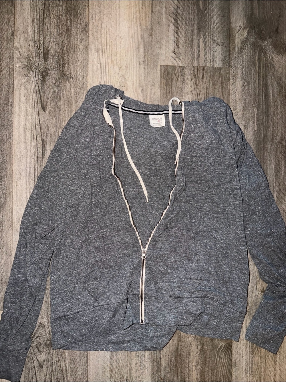 Danskin Gray Zip Hoodie Cardigan